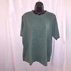 Lands' End Olive Green And Gray Short Sleeve Tee